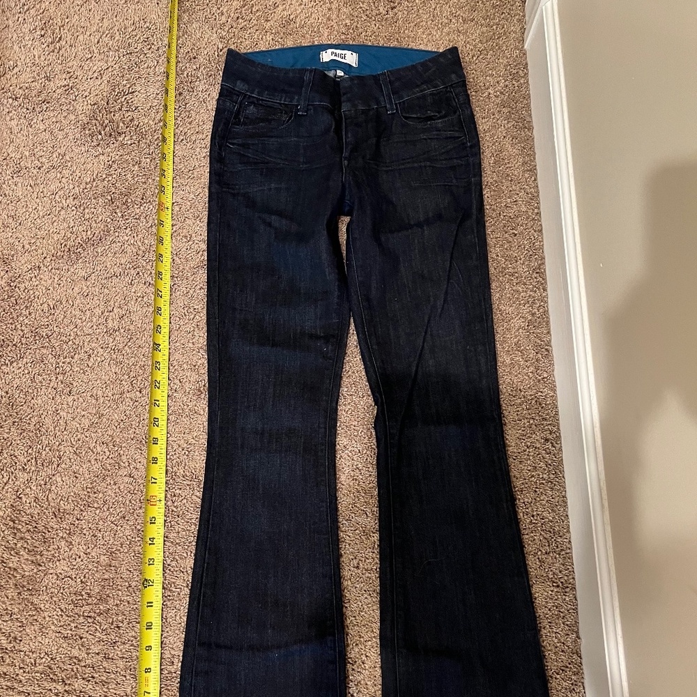 Paige dark denim flare pants size 25